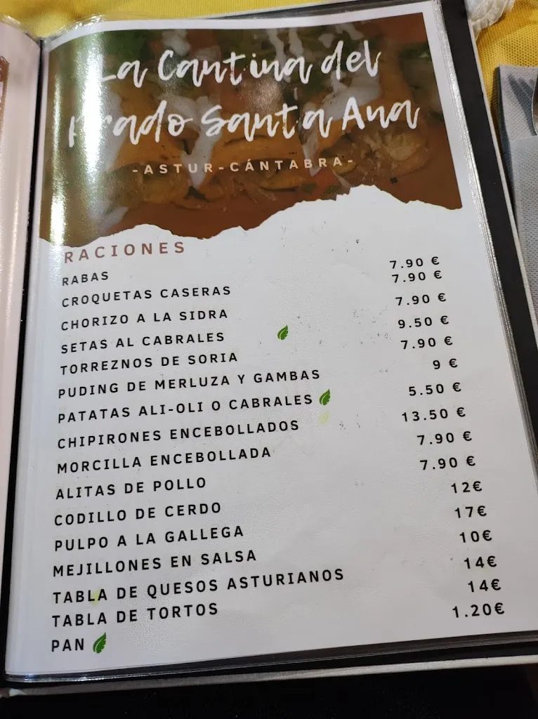 Menu_La Cantina del Prado Santa Ana_Torrelavega_image_2