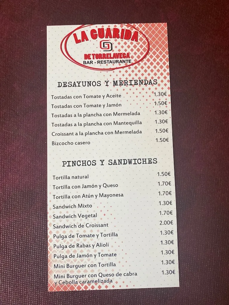 Menu_La Guarida de Torrelavega_Torrelavega_image_2