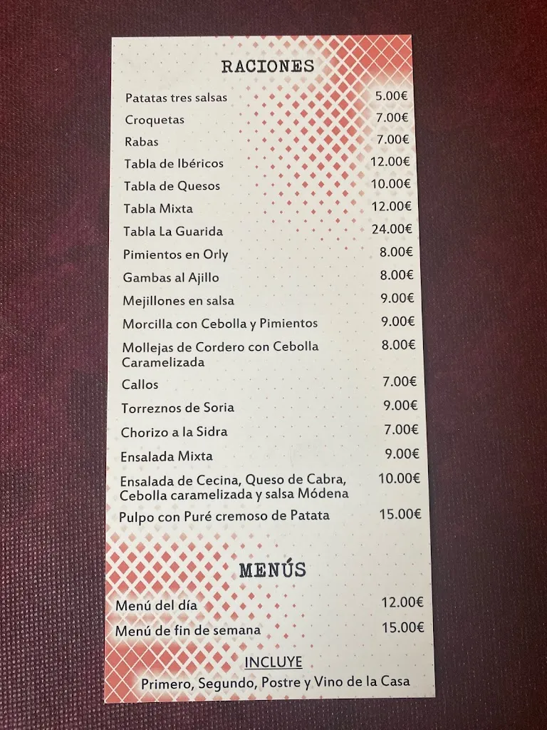 Menu_La Guarida de Torrelavega_Torrelavega_image_3