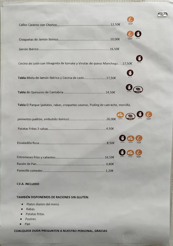 Menu_Restaurante El Parque_Torrelavega_immagine_3