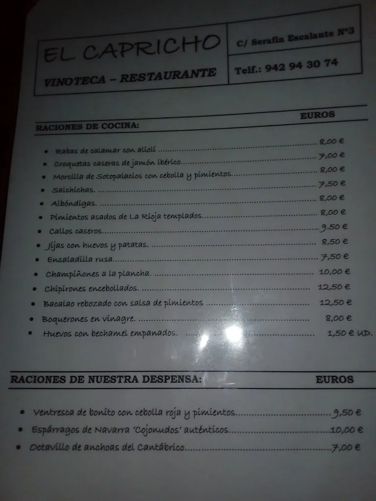 Menu_Vinoteca El Capricho_Torrelavega_image_1