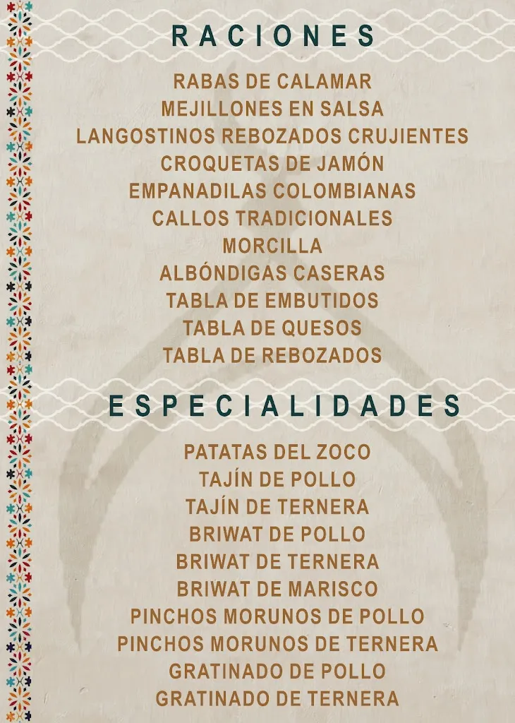 Menu_El Zoco_Torrelavega_immagine_3