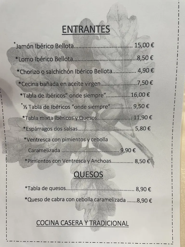Menu_Onde Siempre_Torrelavega_immagine_4