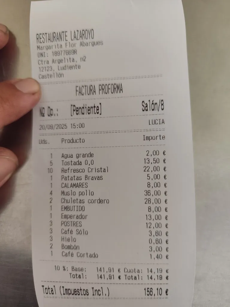 Virginio Vinal _Restaurante Lazaroyo_Argelita_review