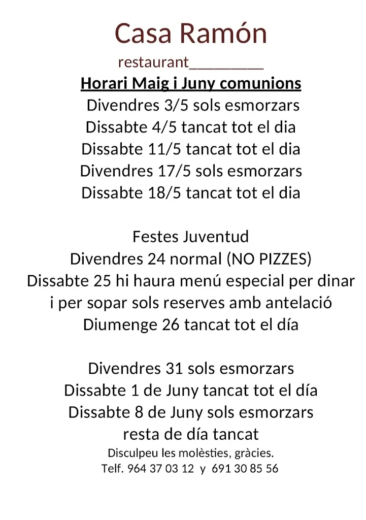 Menu_Casa Ramón_Atzeneta del Maestrat_image_1