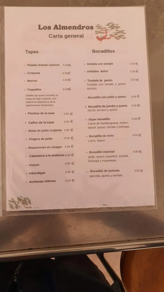 Menu_Bar Los Almendros_Atzeneta del Maestrat_image_2