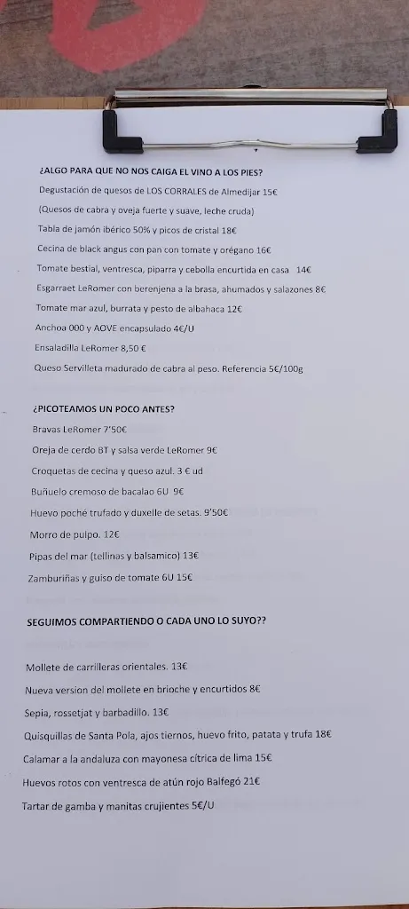 Menu_Le Romer_Almenara_image_3