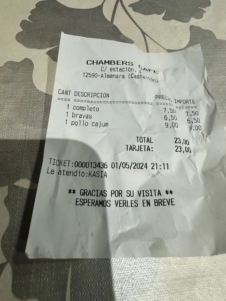 ALBERTO MORENO DÍAZ_Chamber's cafe_Almenara_review