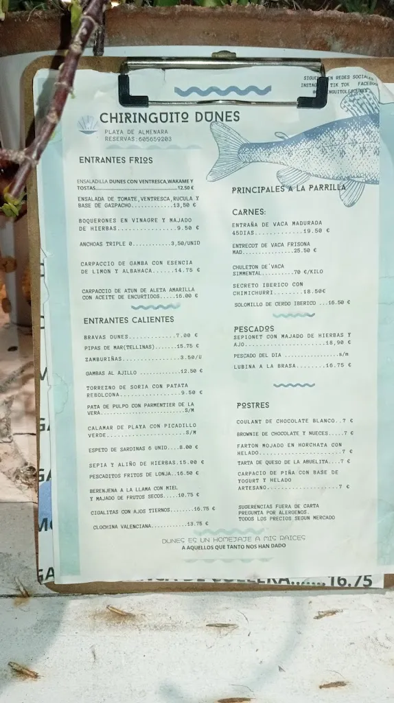 Menu_Chiringuito Dunes_Almenara_image_2
