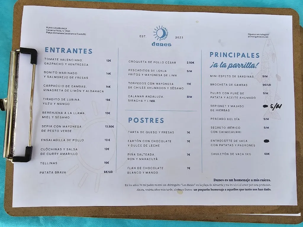Menu_Chiringuito Dunes_Almenara_image_3