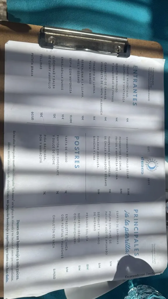 Menu_Chiringuito Dunes_Almenara_image_4