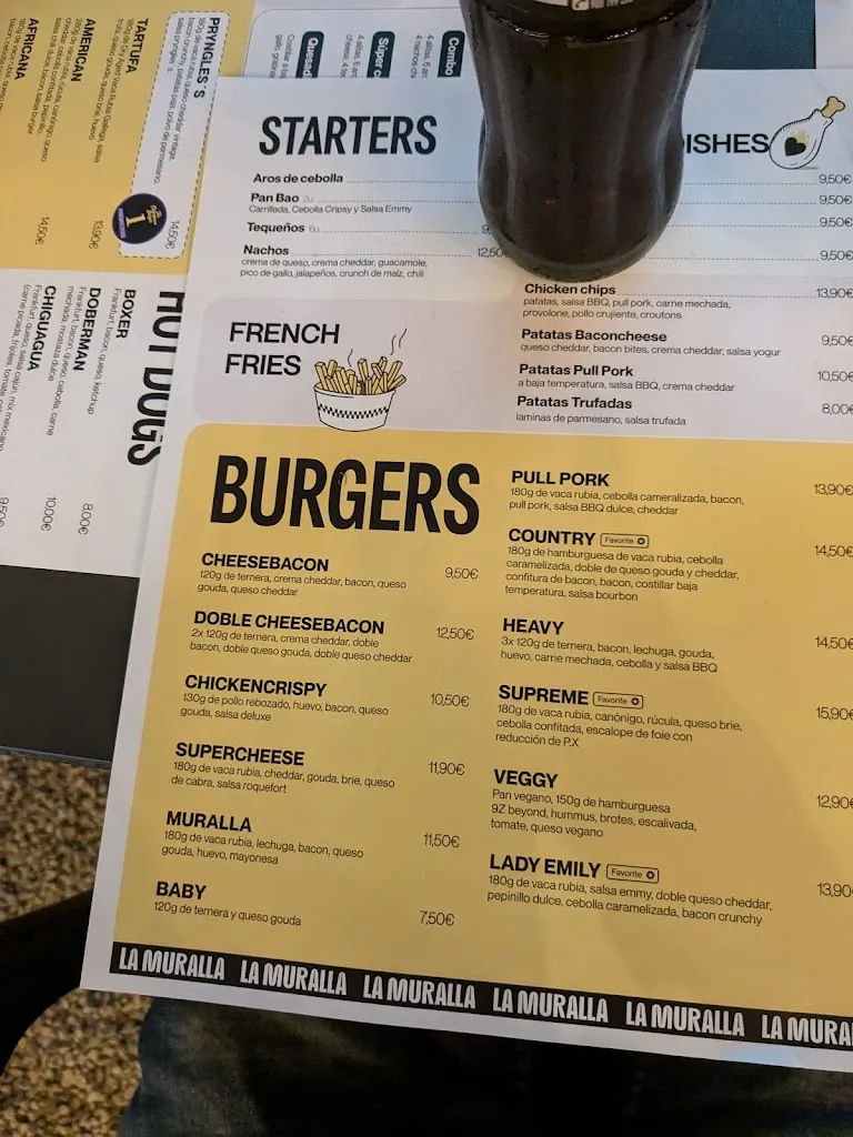 Menu_Muralla Burgers - Almenara_Almenara_immagine_2