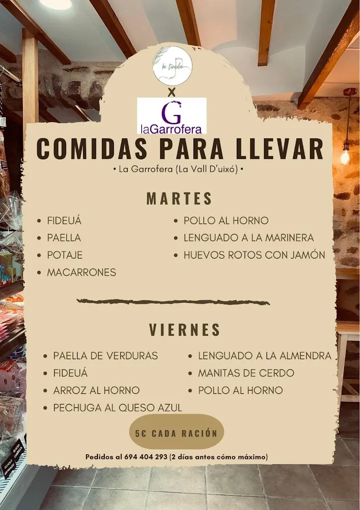 Menu_La Tienda_Azuébar_immagine_1