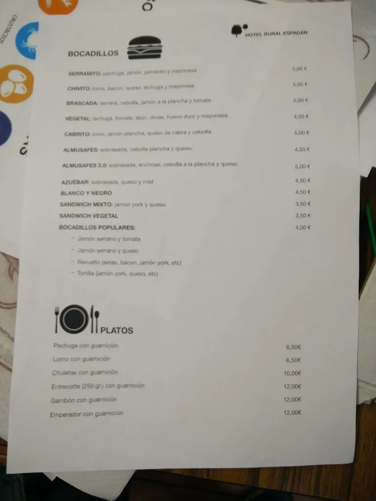 Menu_Hotel Espadán_Azuébar_image_1