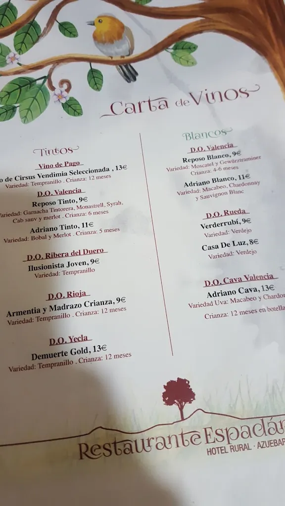 Menu_Hotel Espadán_Azuébar_image_2