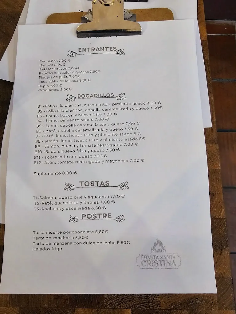 Menu_Ermita de Santa Cristina_Artana_image_2