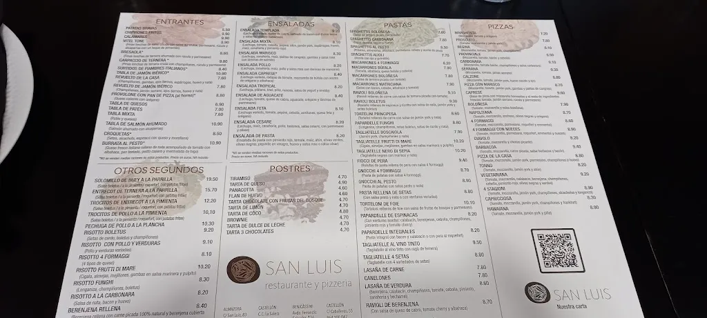 Menu_Pizzería San Luís_Almazora/Almassora_image_4