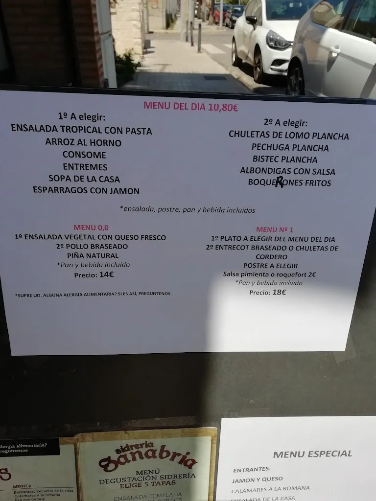 Menu_Restaurante Sidrería Sanabria_Almazora/Almassora_immagine_3