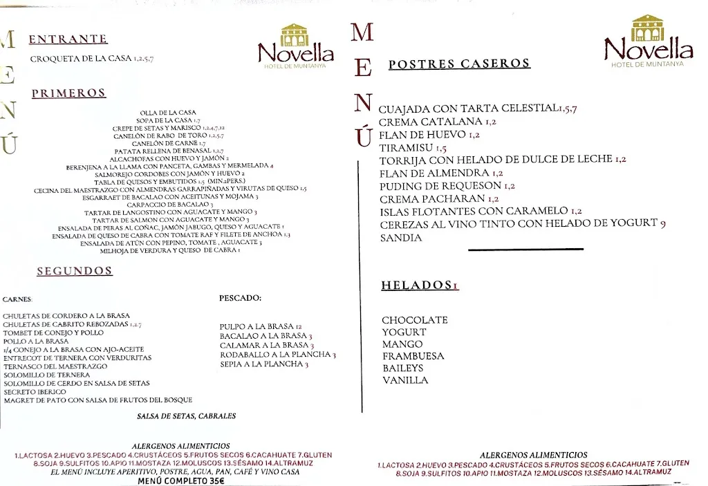 Menu_Restaurant Novella_Benasal_immagine_1