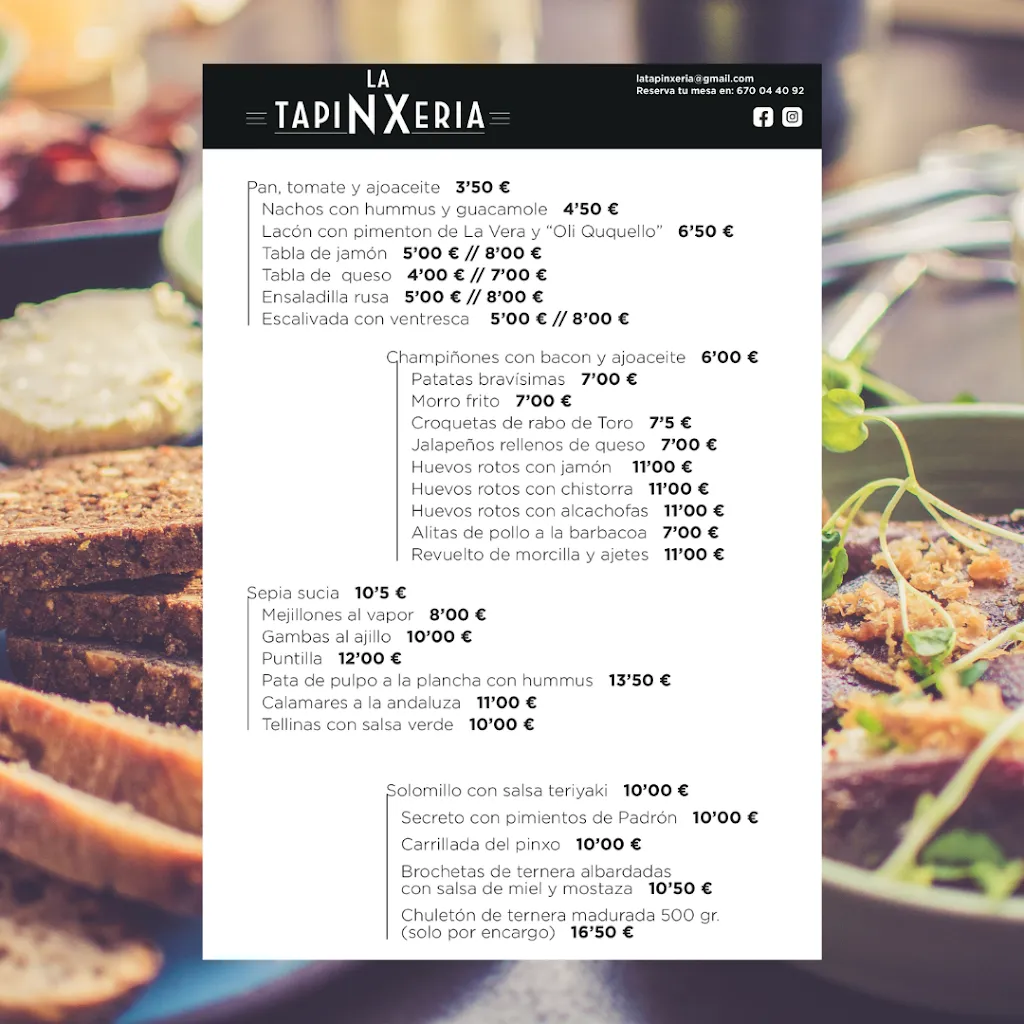 Menu_La TapiNXeria | Para comer bien en Borriol_Borriol_image_2