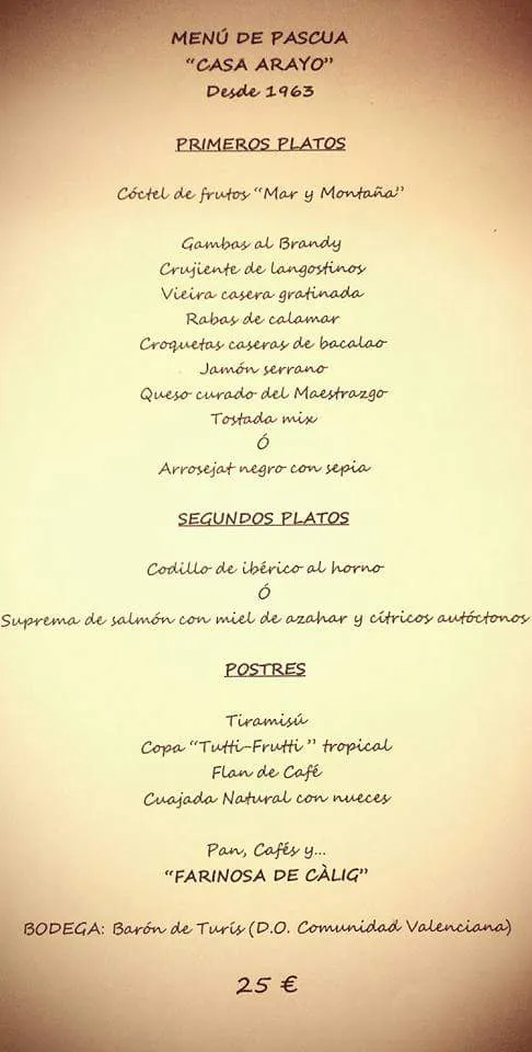 Menu_Bar Restaurante Casa Arayo_Càlig_image_4