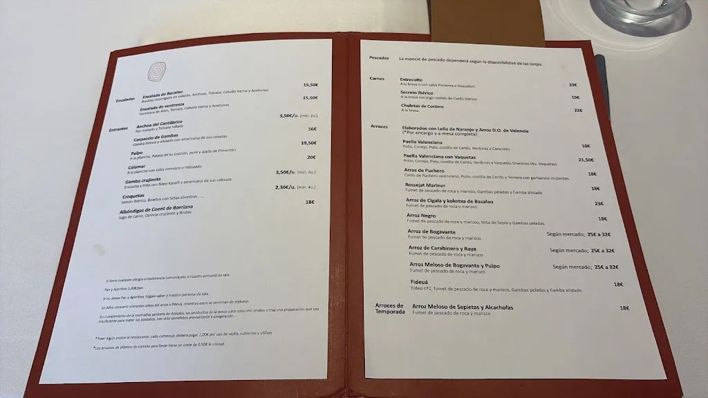 Menu_Can Ros Restaurant Borriana_Borriana/Burriana_image_1