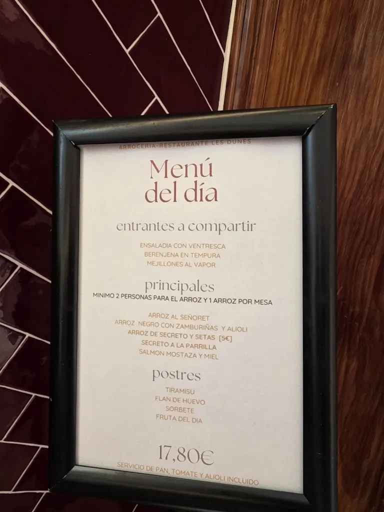 Menu_LES DUNES - ARROCERÍA - RESTAURANTE_Borriana/Burriana_image_2