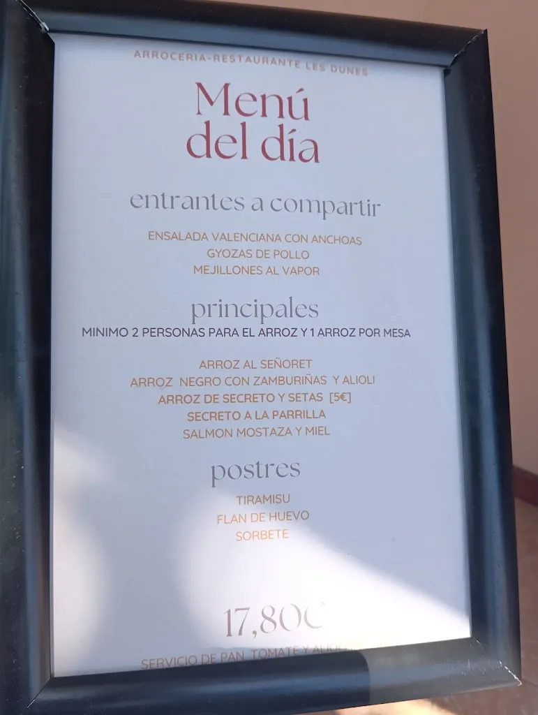 Menu_LES DUNES - ARROCERÍA - RESTAURANTE_Borriana/Burriana_image_3