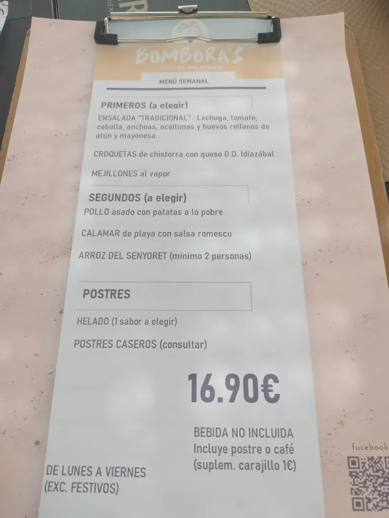 Menu_BOMBORA'S Arrocería Gastro-Heladería_Borriana/Burriana_immagine_1