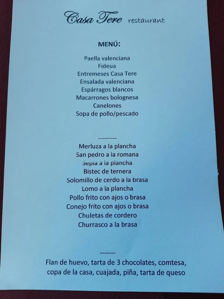 Menu_Restaurant Casa Tere_Cabanes_image_3