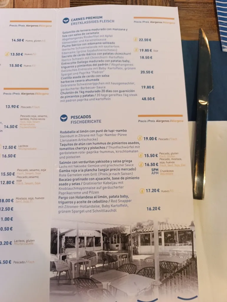 Menu_Blue House Restaurant (solo clientes bravo playa)_Cabanes_immagine_4