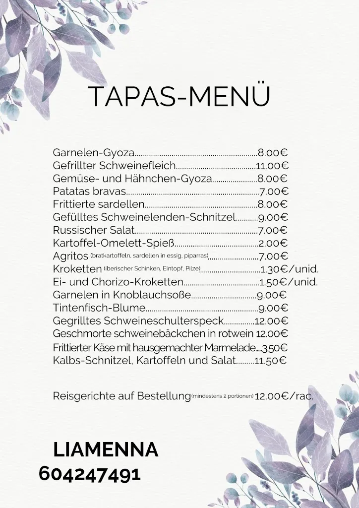 Menu_Liamenna Restaurante_Cabanes_immagine_2