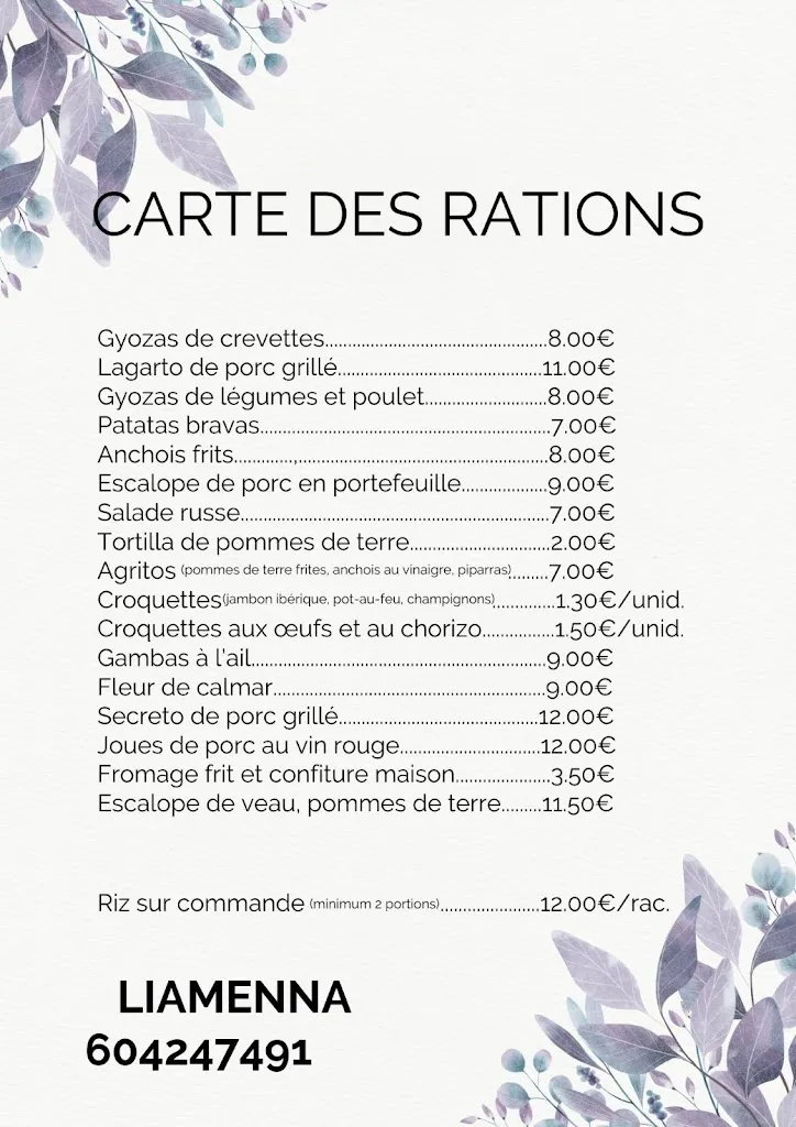 Menu_Liamenna Restaurante_Cabanes_immagine_3