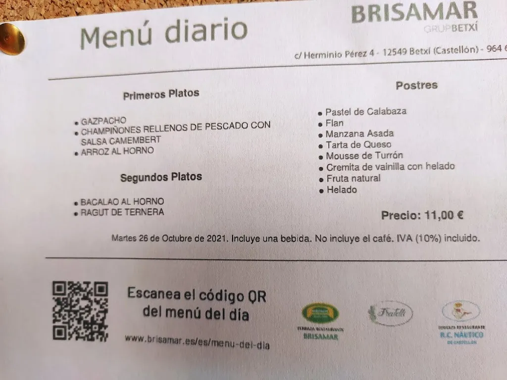 Menu_Restaurant Terrassa Brisamar_Betxí_image_4