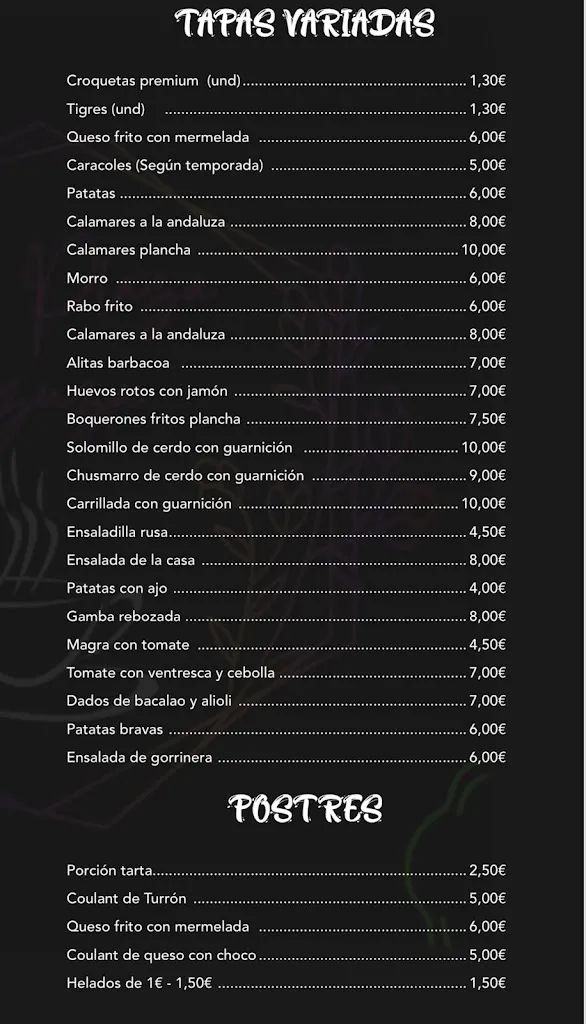 Menu_Bar La Plaza_Lezuza_image_1