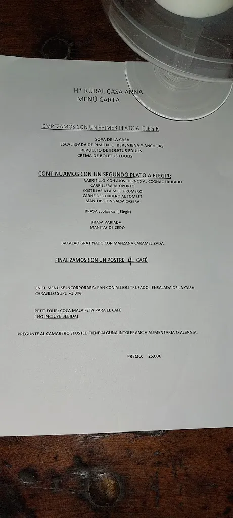 Menu_H* Rural Casa Anna_Chodos/Xodos_image_1