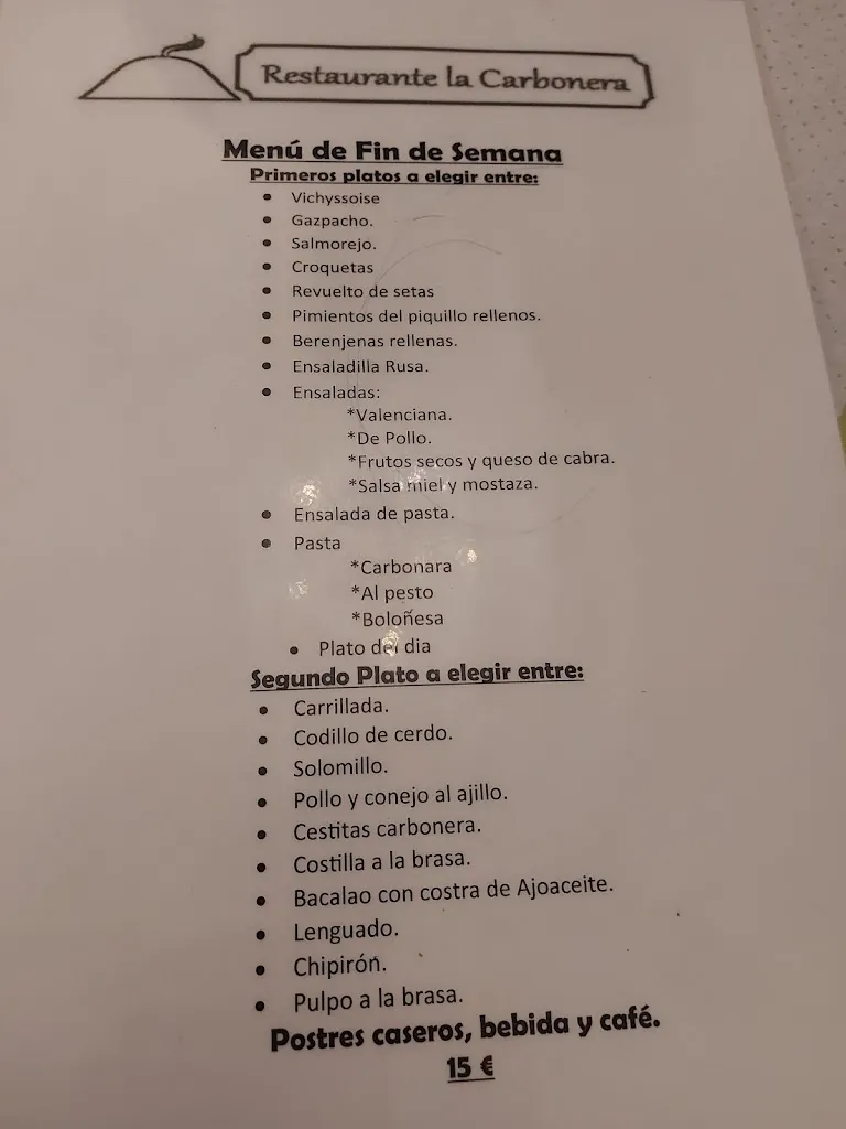 Menu_Restaurante la Carbonera_Chóvar_image_1