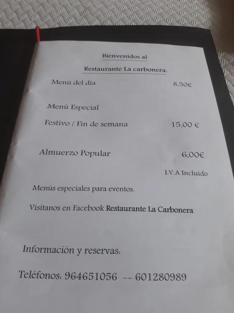 Menu_Restaurante la Carbonera_Chóvar_image_4