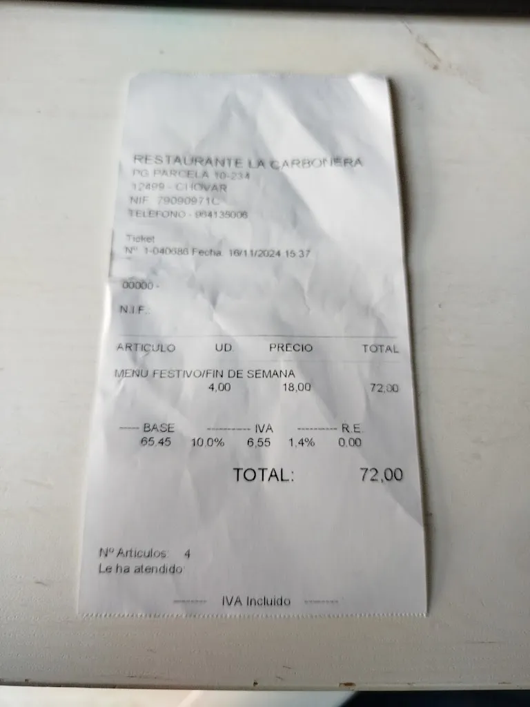 Raul Salvi_Restaurante la Carbonera_Chóvar_review