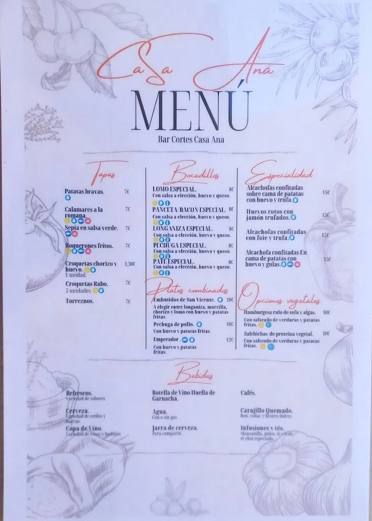 Menu_Tasca y tienda Cortes Casa Ana_Cortes de Arenoso_immagine_1