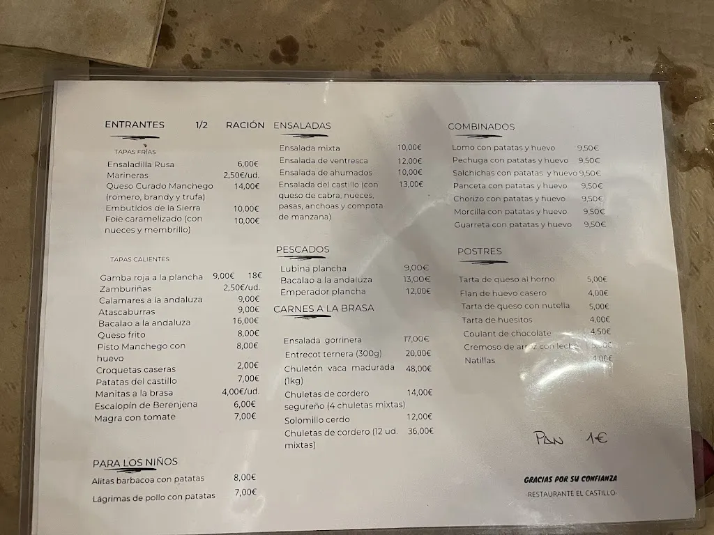 Menu_Restaurante El Castillo de Letur_Letur_image_1