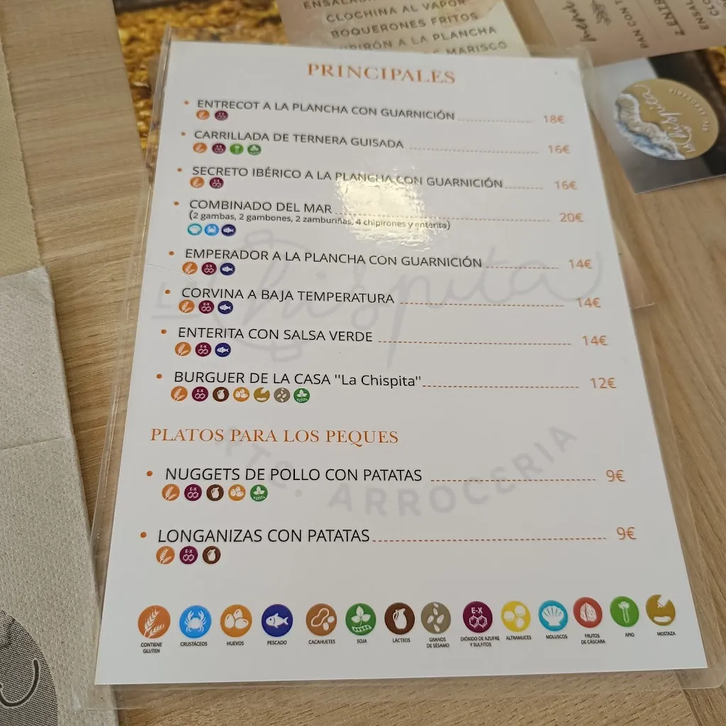 Menu_La Chispita Arroceria_Chilches/Xilxes_image_4