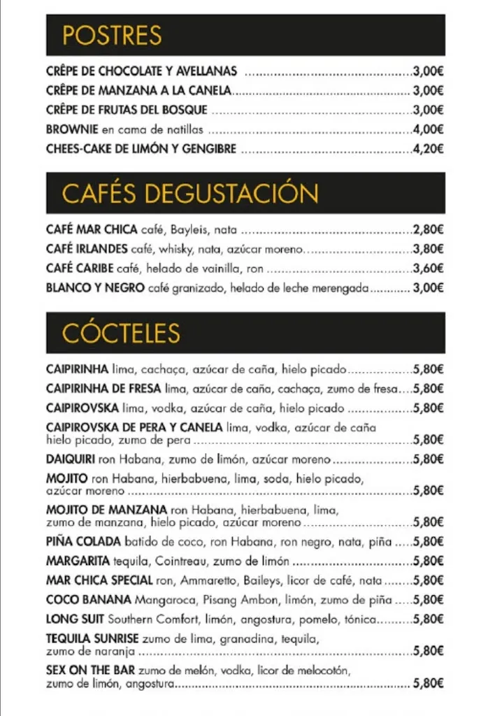 Menu_Bar Mar Chica Benicarló_Benicarló_image_4