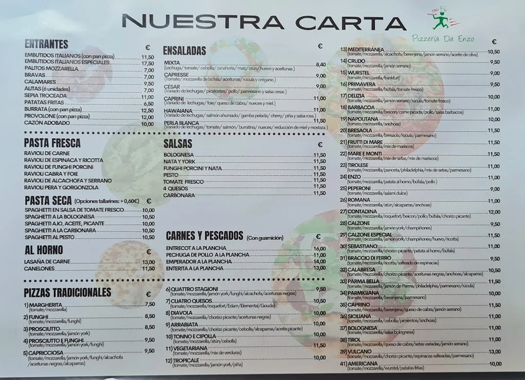 Menu_Pizzeria Da Enzo_Benicarló_immagine_1