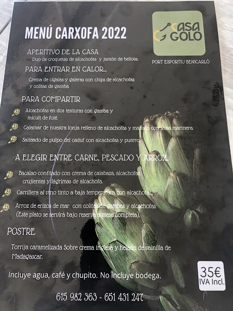 Menu_Casa Golo Restaurant & Chillout_Benicarló_image_2