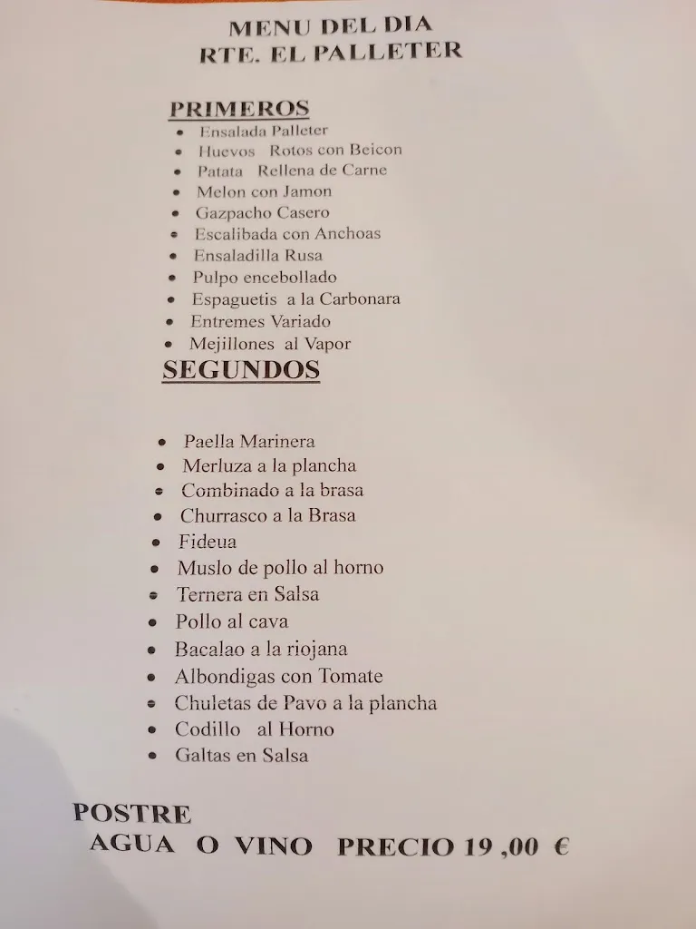 Menu_Ya no es el Palleter Sl_Benicarló_immagine_1