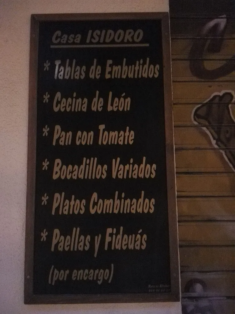 Menu_Bar Restaurant Casa Isidoro_Benicarló_image_4