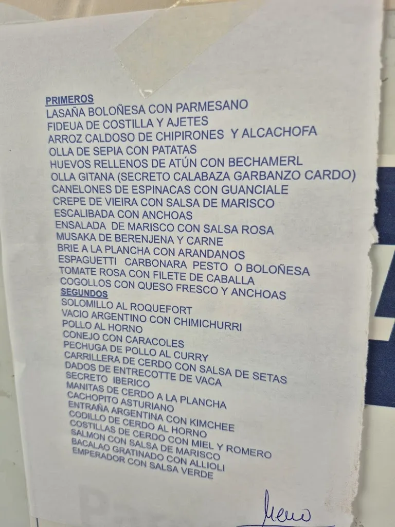 Menü_Bar Restaurante la Perla_Lucena del Cid_Bild_3