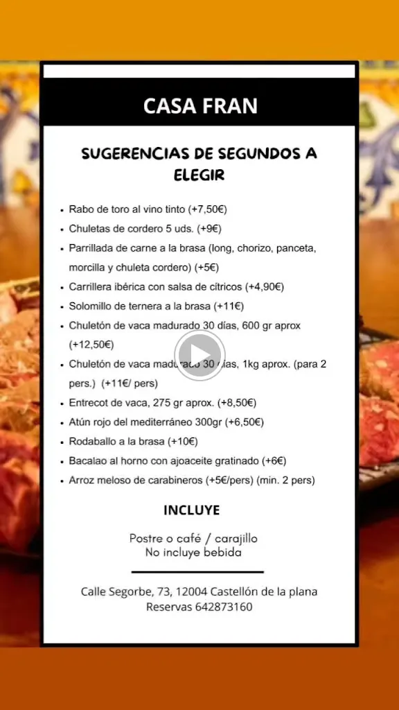 Menu_Restaurante Casa Fran_Castellón de la Plana/Castelló de la Plana_image_4