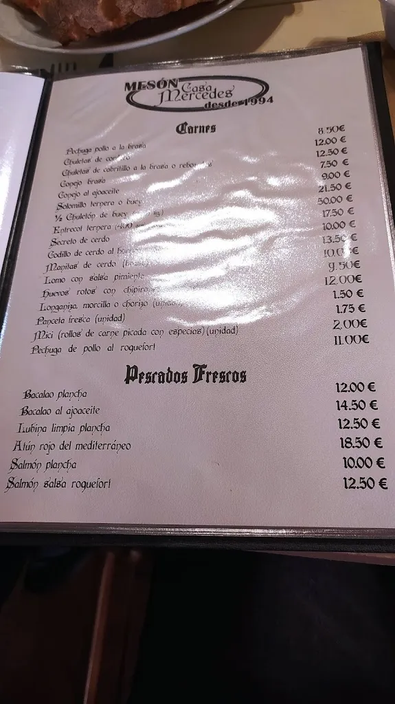 Menu_Restaurant Casa Mercedes_Castellón de la Plana/Castelló de la Plana_image_2